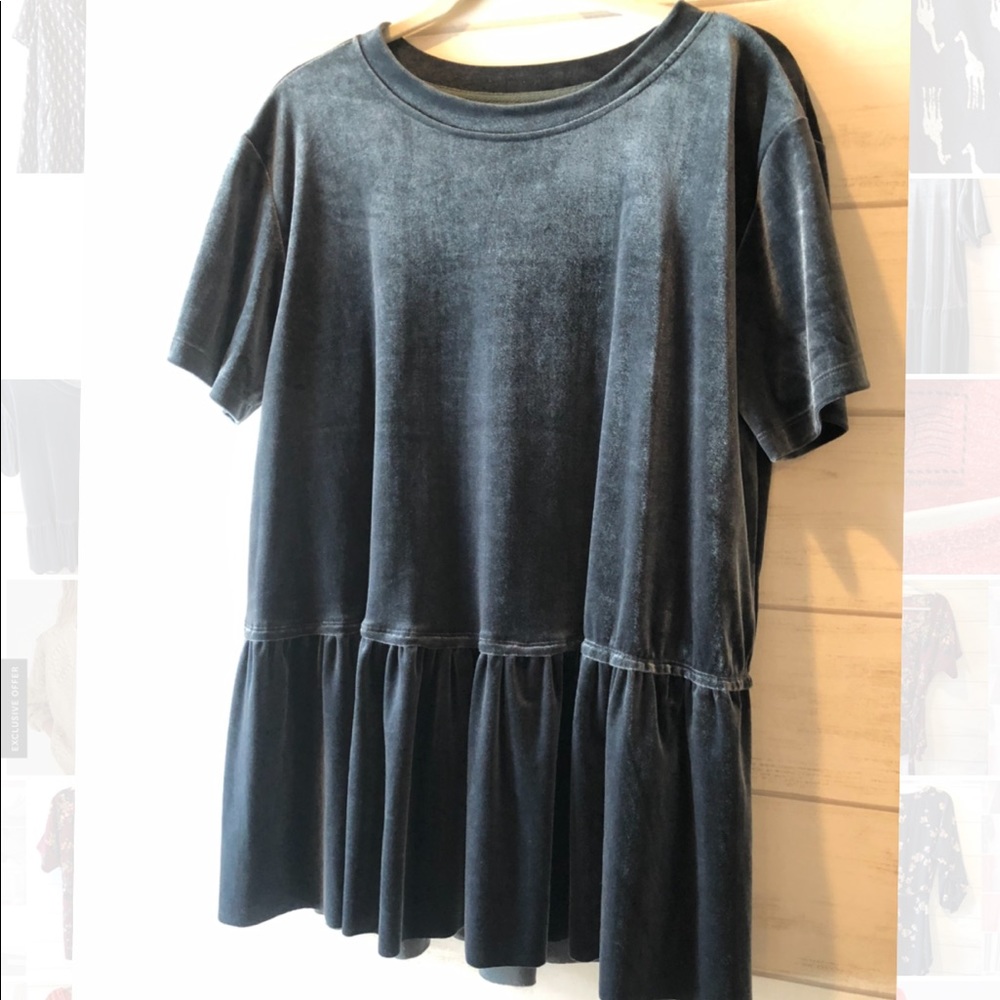 Piper & Scoot Velvet Poppy Peplum by Wishlist